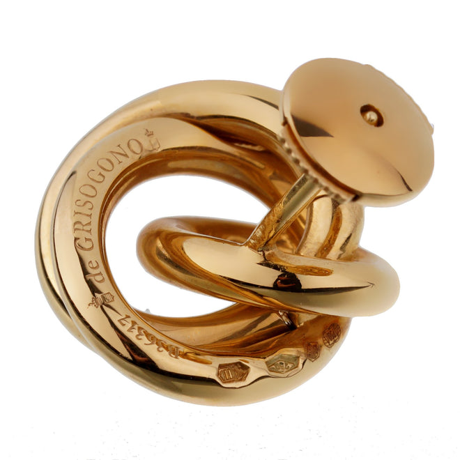 De Grisogono Love Knot Rose Gold Stud Earrings 0003056