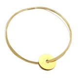 Dinh Van Disc Pendant Yellow Gold Choker Necklace 0002589