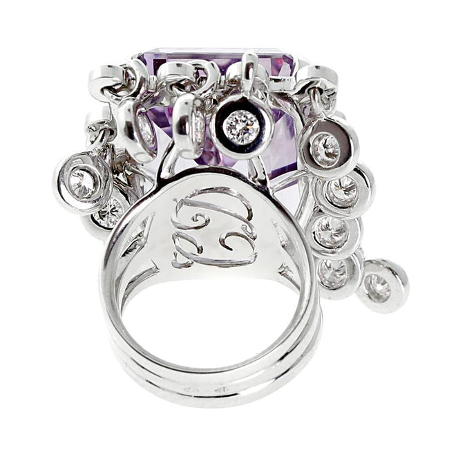 Dior Amethyst Diamond Cocktail Ring 0000287