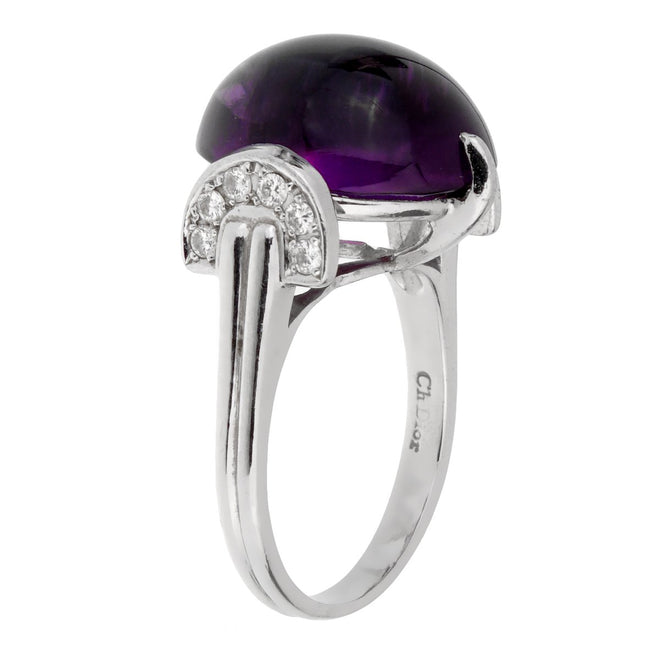 Dior Amethyst Platinum Diamond Ring 0001715