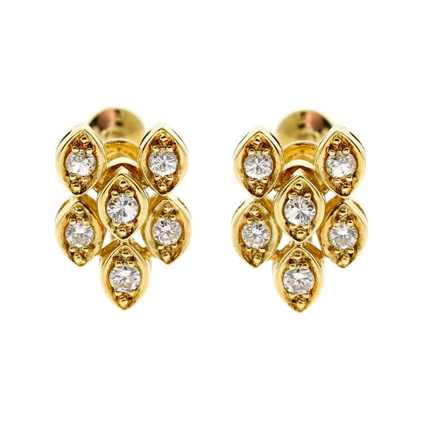 Dior Diamond Gold Earrings 0000517