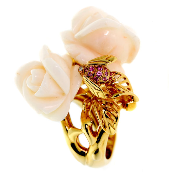 Dior Rose Pre Catelan Coral Gold Ring 0000288