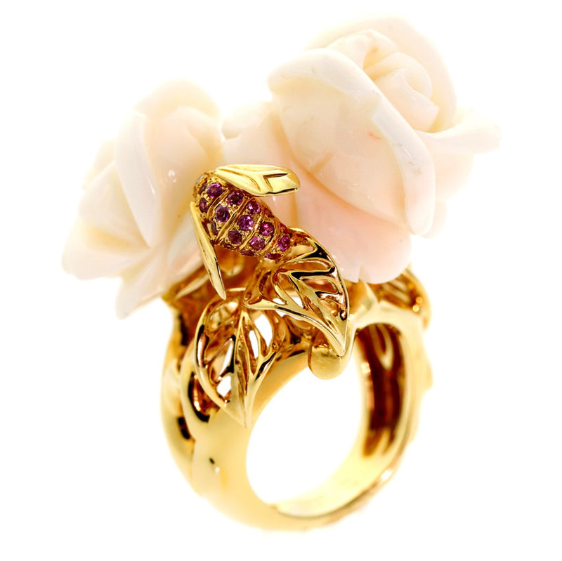 Dior Rose Pre Catelan Coral Gold Ring 0000288