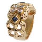 Dior Sapphire Diamond Yellow Gold Cocktail Ring 0003054