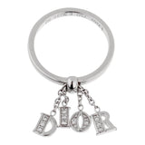 Dior White Gold Diamond Dangling Ring 0002823