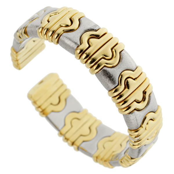 Estate Parentesi Style Cuff Bangle Gold Bracelet 0003227