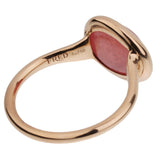 Fred of Paris 3ct Pink Quartz Cabochon Rose Gold Cocktail Ring Sz 4 3/4 0003011-12