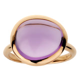Fred of Paris 7ct Amethyst Cabochon Rose Gold Cocktail Ring Size 5 3/4 0002919