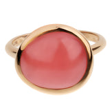 Fred of Paris 7ct Cabochon Rhodochrosite Rose Gold Cocktail Ring Size 5 3/4 0002897
