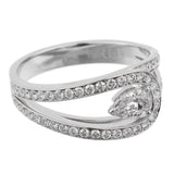 Fred of Paris .86ct Lovelight Pear Diamond Platinum Ring 0002747