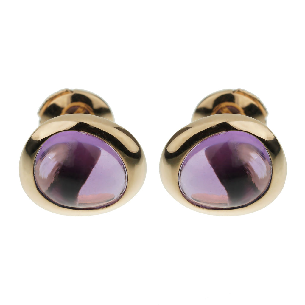 Amethyst stud earrings rose gold on sale