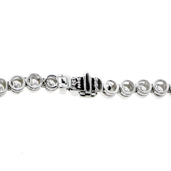Fred of Paris Diamond Tennis Necklace in 18k White Gold fred877