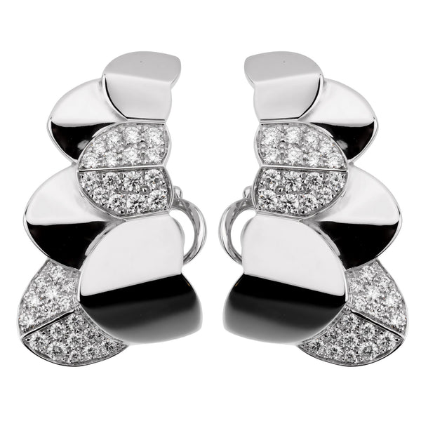 Fred of Paris Double Arc White Gold Diamond Earrings 0003003-7