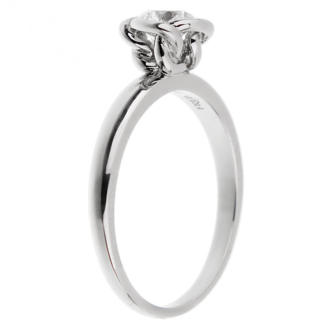 Fred of Paris Fleur Celeste Platinum .51ct Diamond Engagement Ring 0002796