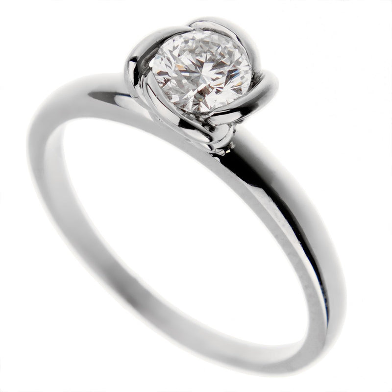 Fred of Paris Fleur Celeste Platinum Diamond Engagement Ring 0002793
