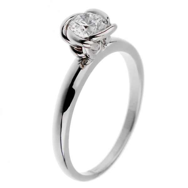 Fred of Paris Fleur Celeste Platinum Diamond Engagement Ring 0002793