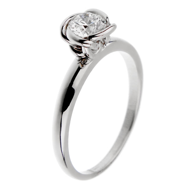 Fred of Paris Fleur Celeste Platinum Diamond Engagement Ring Sz 6 1/2 0002792