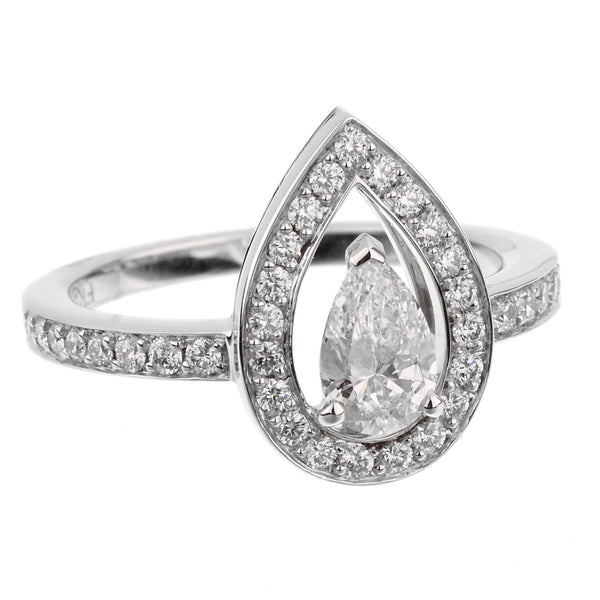 Fred of Paris Lovelight Pear Shaped .67ct Diamond Engagement Ring 0002744