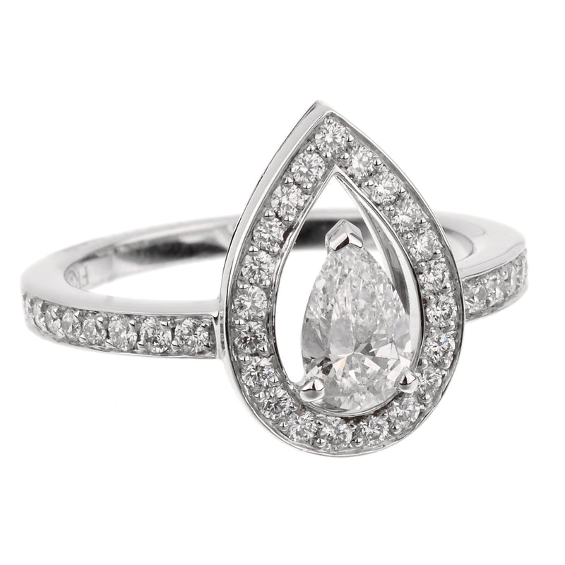 Fred of Paris Lovelight Pear Shaped .90ct Diamond Engagement Ring 0002742