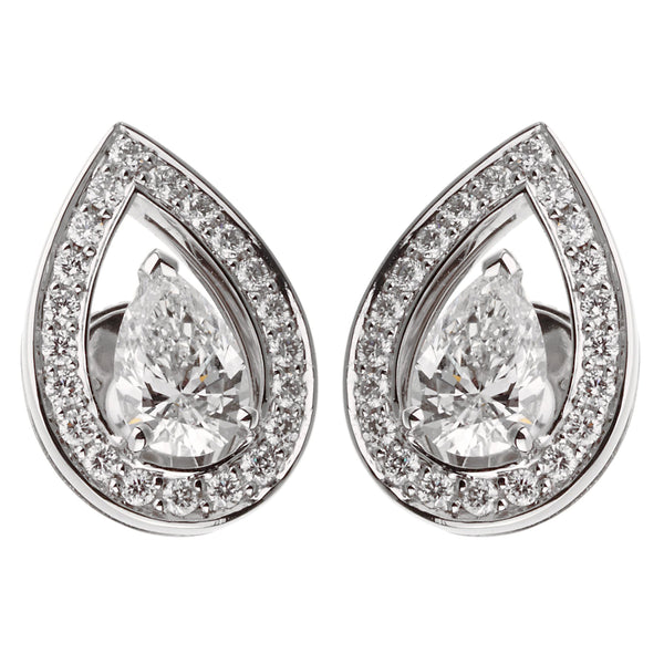 Fred of Paris Lovelight Pear Shaped Diamond Stud Earrings 0002753