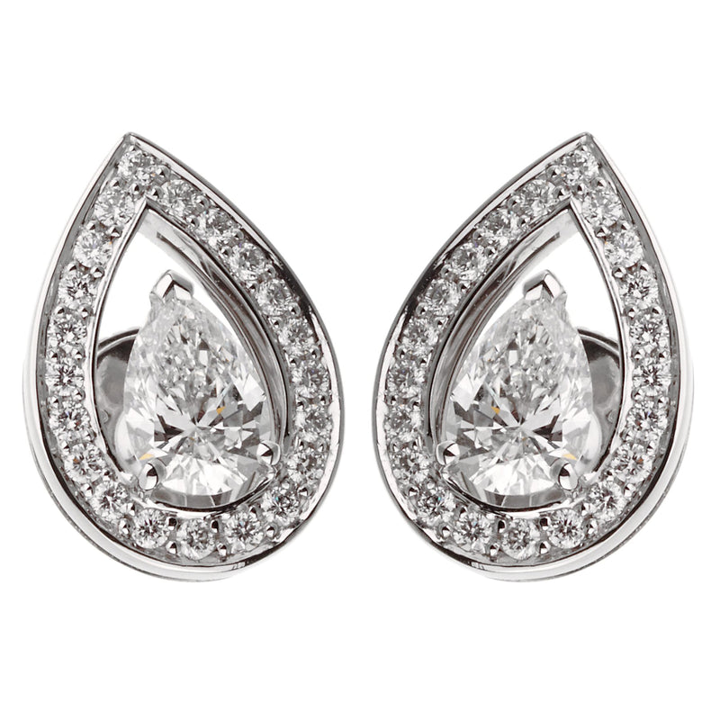 Fred of Paris  Lovelight Pear Shaped Diamond Stud Earrings 0002754