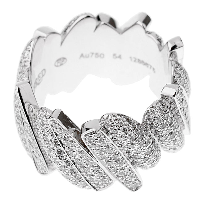 Fred of Paris Pave Diamond White Gold Ring Size 7 0003140