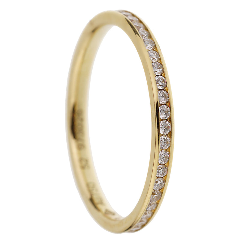 Fred of Paris Rose Gold Diamond Eternity Ring Sz 6 0002661