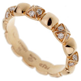 Fred of Paris Rose Gold Diamond Pyramid Ring 0002581