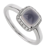 Fred of Paris Sugar Cube Chalcedony Diamond Ring Sz 4 3/4 0002954-5