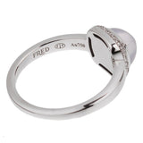 Fred of Paris Sugar Cube Chalcedony Diamond Ring Sz 4 3/4 0002954-5