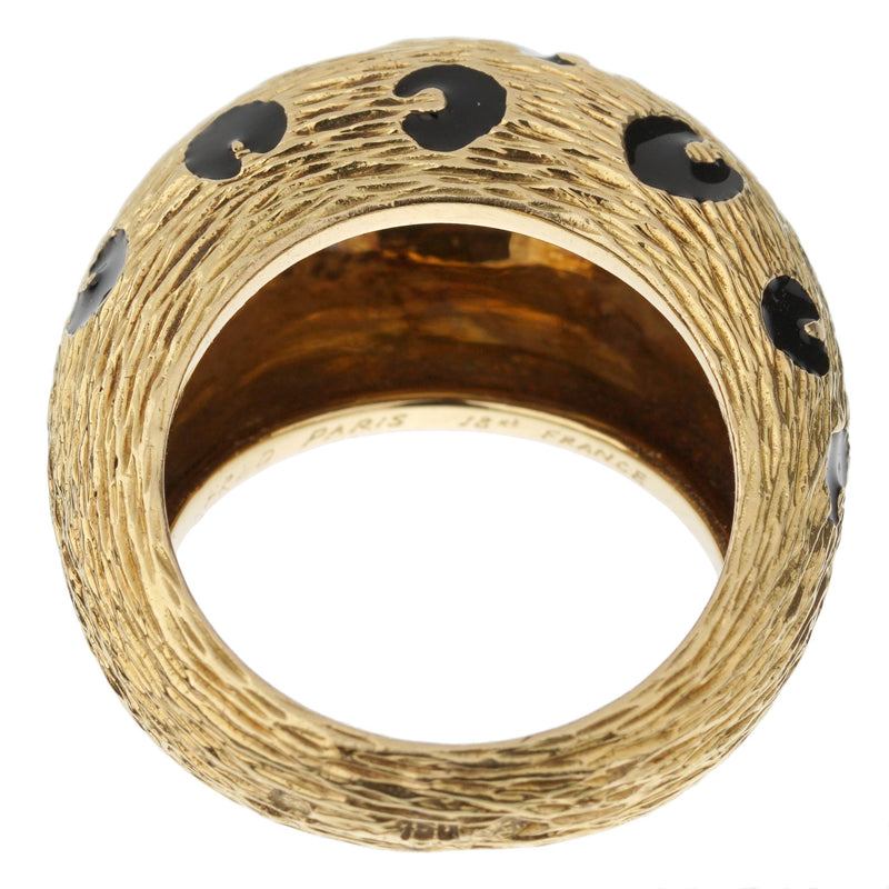 Fred of Paris Vintage Leopard Yellow Gold Cocktail Ring 0003074