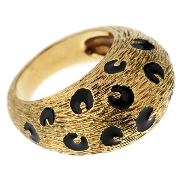 Fred of Paris Vintage Leopard Yellow Gold Cocktail Ring 0003074