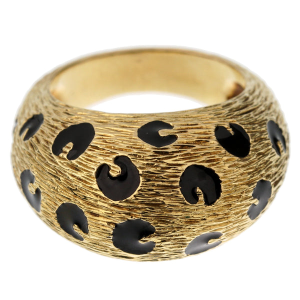 Fred of Paris Vintage Leopard Yellow Gold Cocktail Ring 0003074