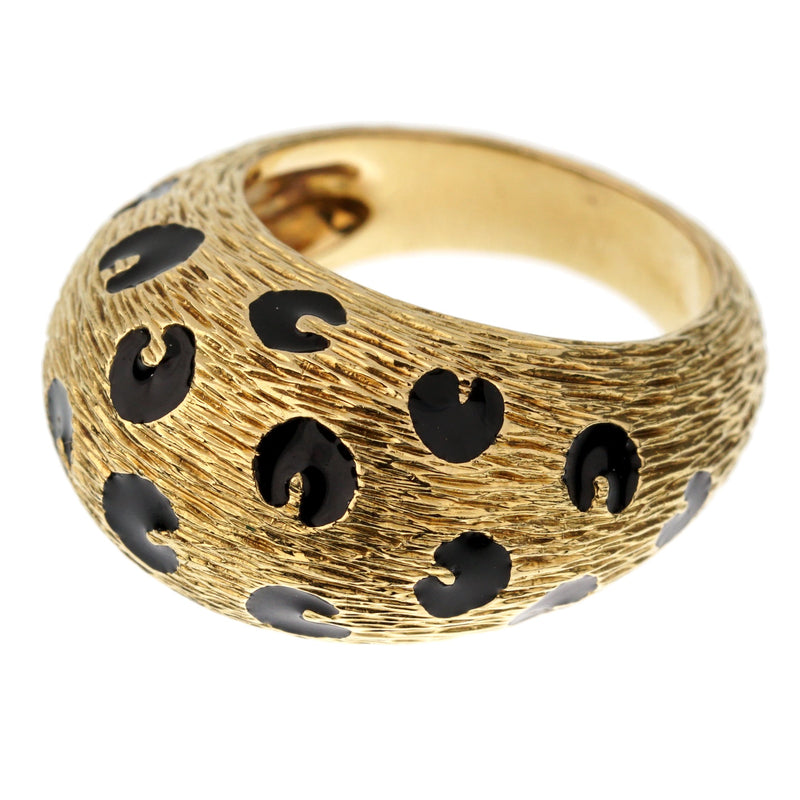 Fred of Paris Vintage Leopard Yellow Gold Cocktail Ring 0003074