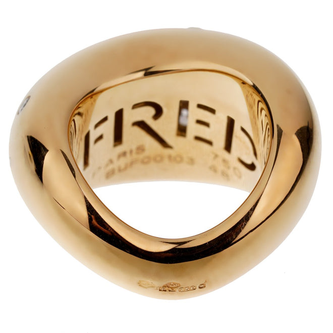 Fred of Paris Wave Yellow Gold Cocktail Ring 0002698