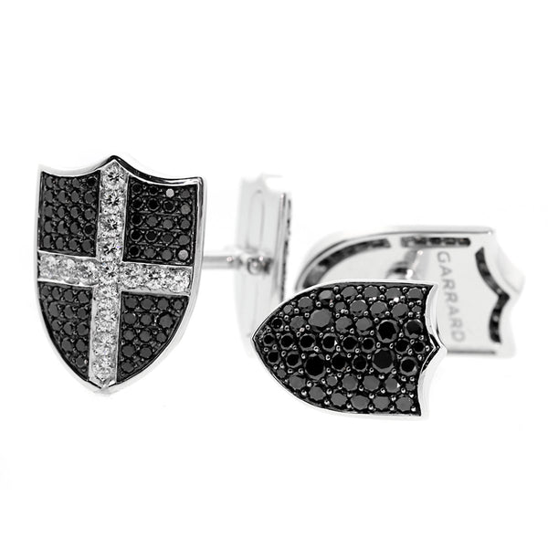 Garrard Diamond Shield White Gold Cufflinks 0000301