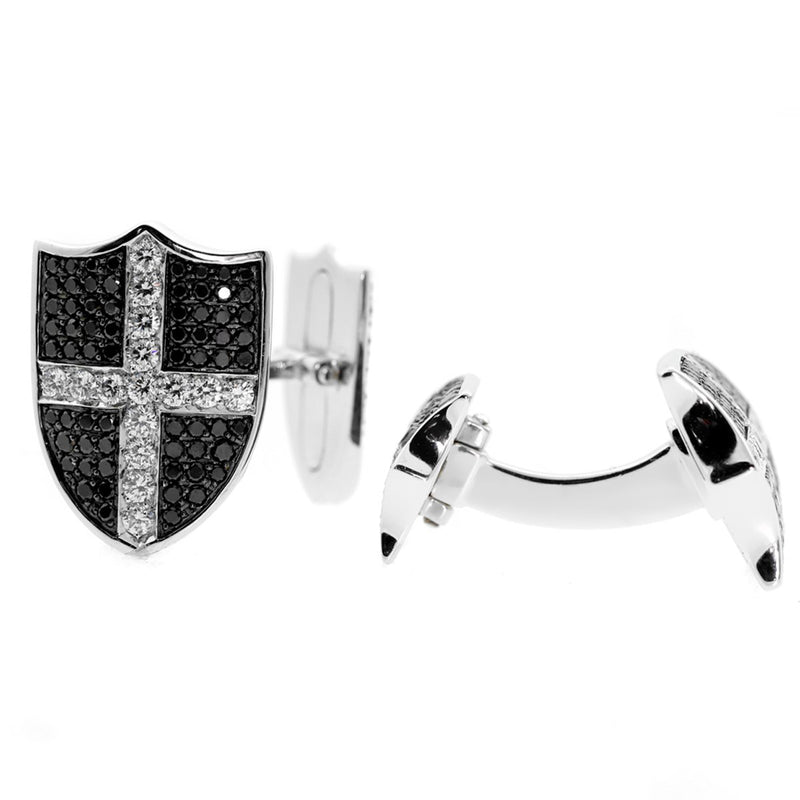 Garrard Diamond Shield White Gold Cufflinks 0000301