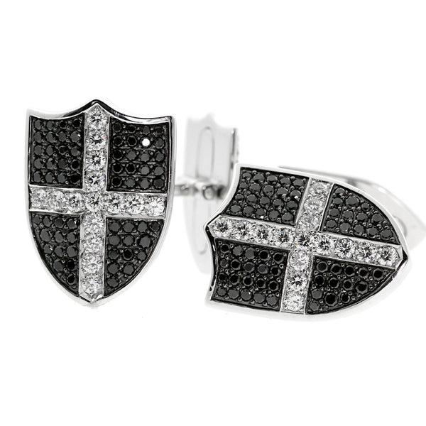 Garrard Diamond Shield White Gold Cufflinks 0000301