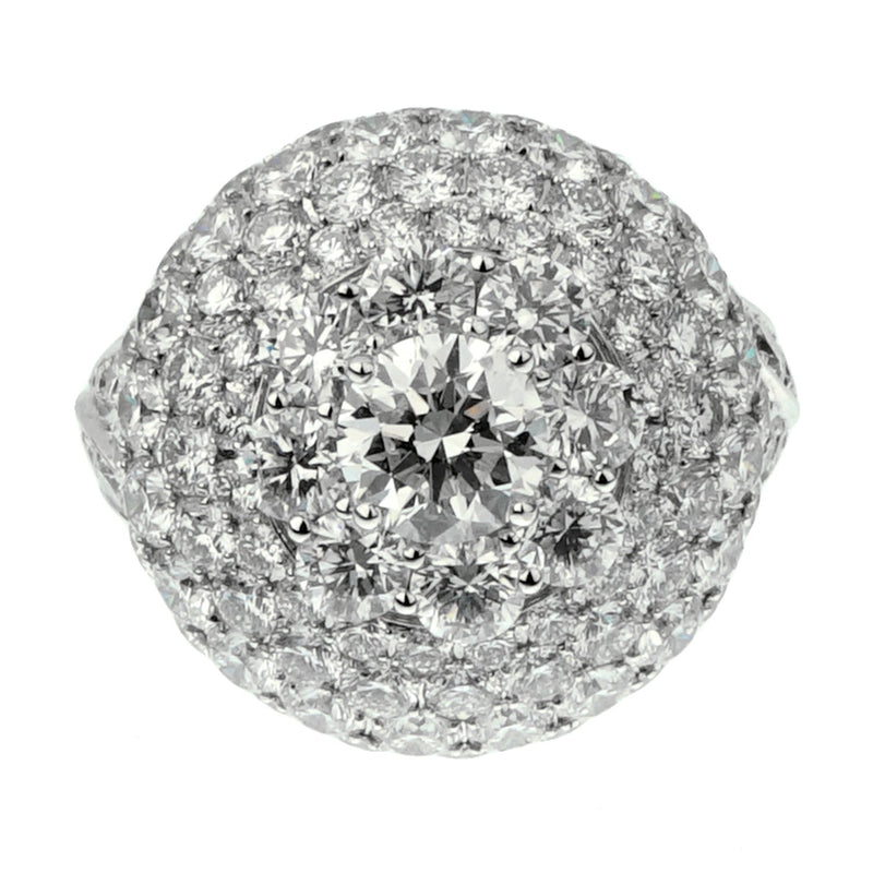 Graff 10.08ct Bombe Diamond White Gold Cocktail Ring 1gr1008ctr