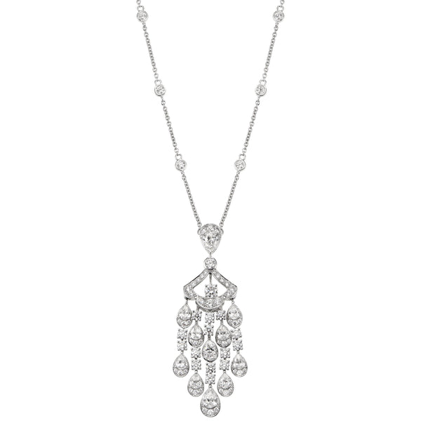 Graff 7.15ct White Gold Diamond Drop Necklace 20kboup