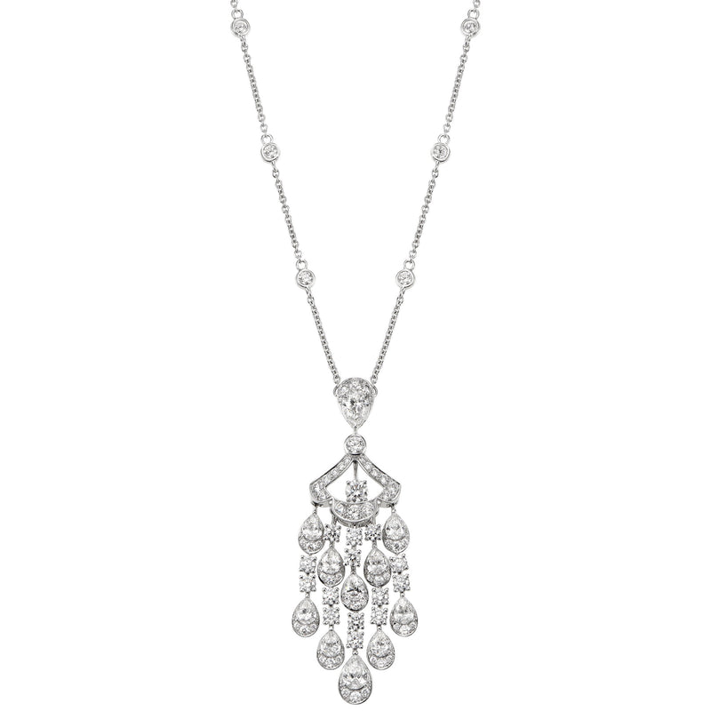 Graff 7.15ct White Gold Diamond Drop Necklace 20kboup