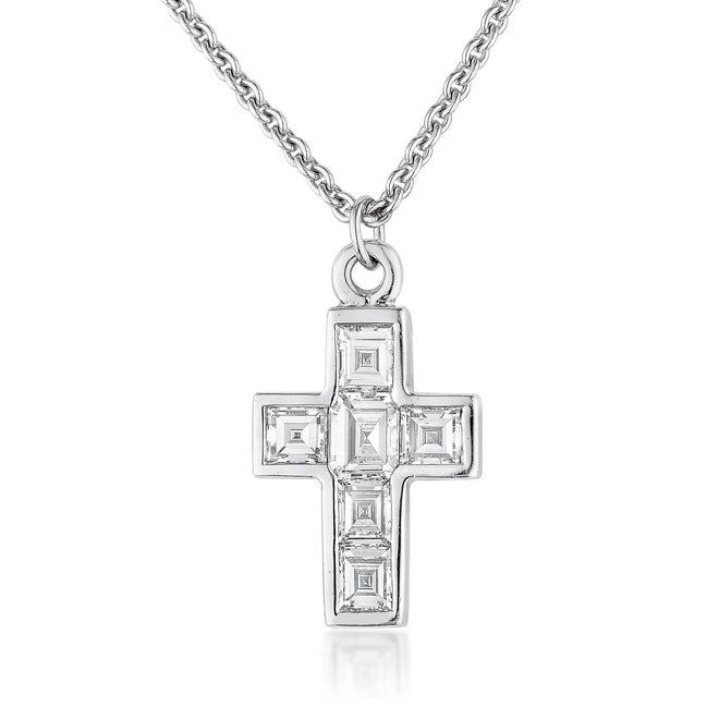 Graff Diamond Cross Platinum Pendant Necklace 1G25KBo