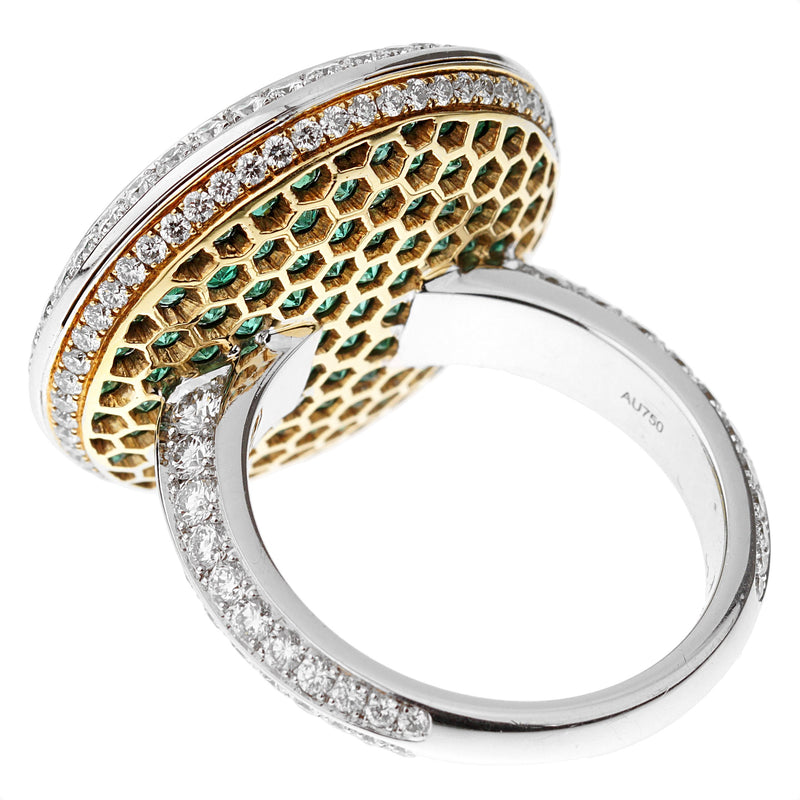 Graff Diamond on Emerald Wave Diamond White Gold Cocktail Ring 0003099