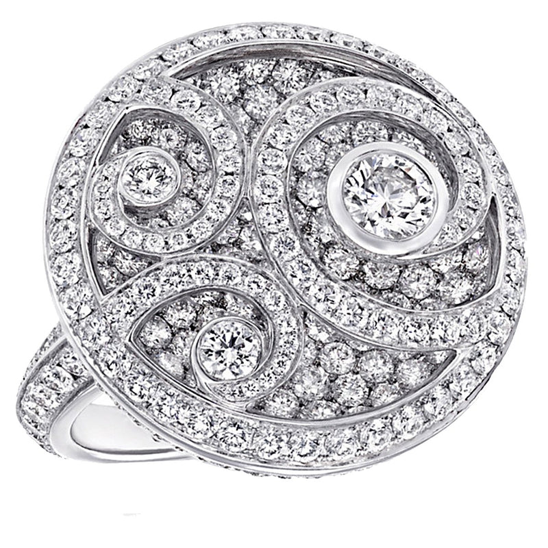 Graff Diamond Wave White Gold Cocktail Ring 0002724