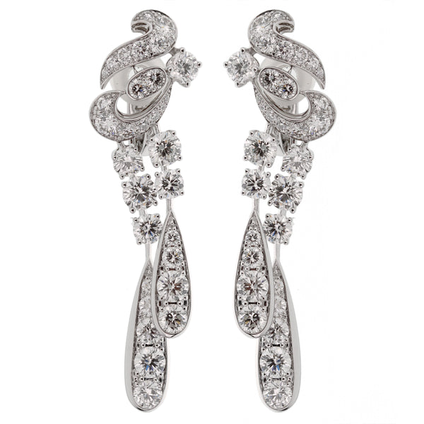 Louis Vuitton Diamond White Gold Earrings – Opulent Jewelers