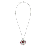 Graff Ruby & Diamond White Gold Pendant Necklace Graff Ruby & Diamond White Gold Pendant Necklace