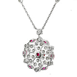 Graff Ruby & Diamond White Gold Pendant Necklace Graff Ruby & Diamond White Gold Pendant Necklace