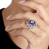 Graff Sapphire & Diamond Cocktail Platinum Ring 1p7560auz