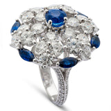 Graff Sapphire Diamond White Gold Cocktail Ring Gsf8wg