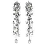 Graff Waterfall Platinum Diamond Earrings 0000863